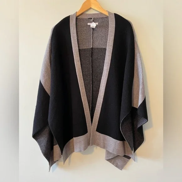 Rebecca Minkoff Colorblock Poncho Ruana - Picture 2 of 6